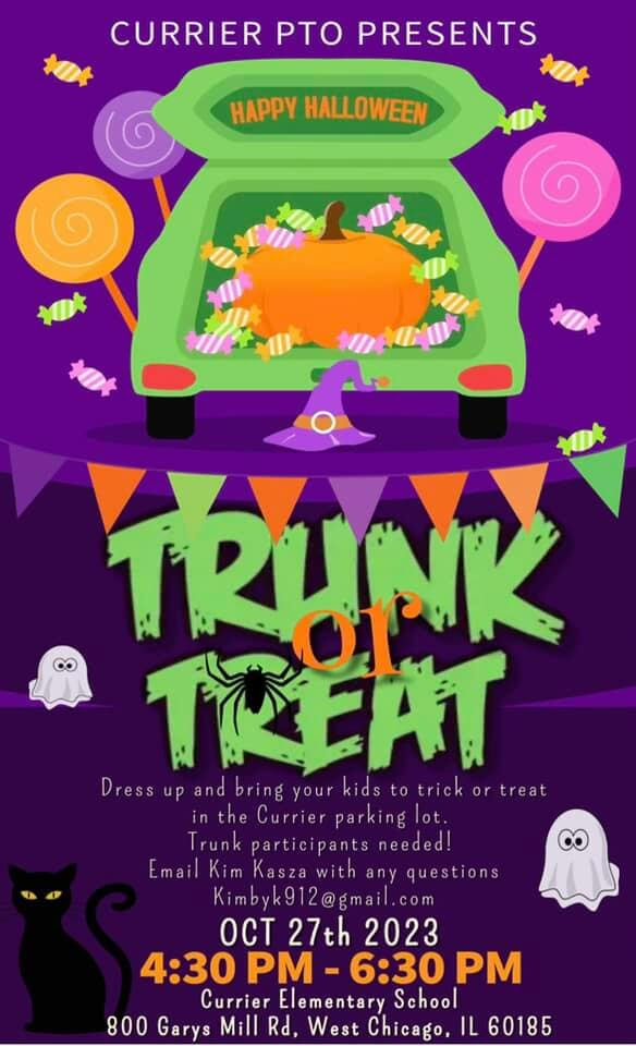 Currier Elementary School Hosting Trunk-Or-Treat Event - West Chicago ...